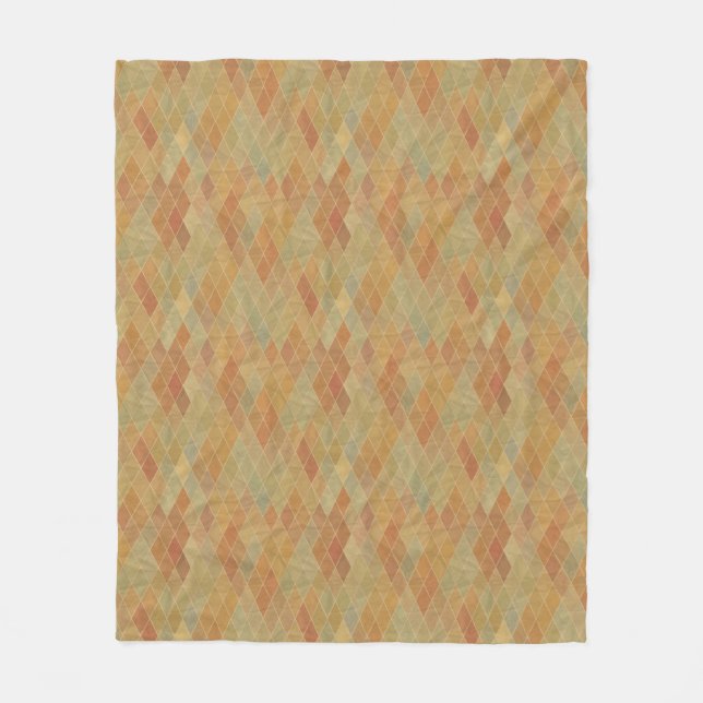 Retro geometric pattern 2 fleece blanket (Front)