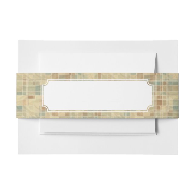 Retro geometric pattern 2 invitation belly band (Front Example)