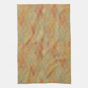 Retro geometric pattern 2 kitchen towel