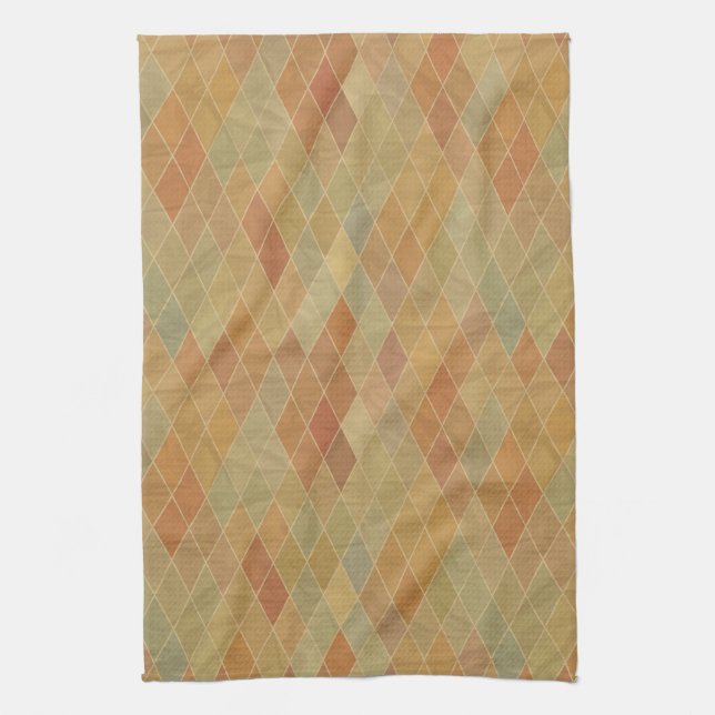 Retro geometric pattern 2 kitchen towel (Vertical)