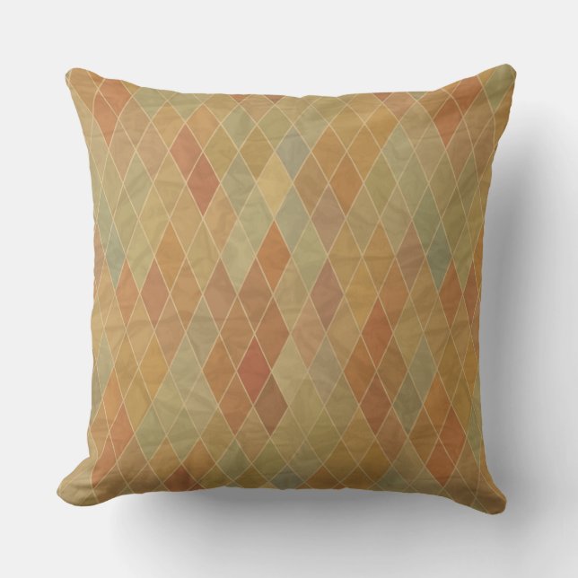 Retro geometric pattern 2 throw pillow (Front)
