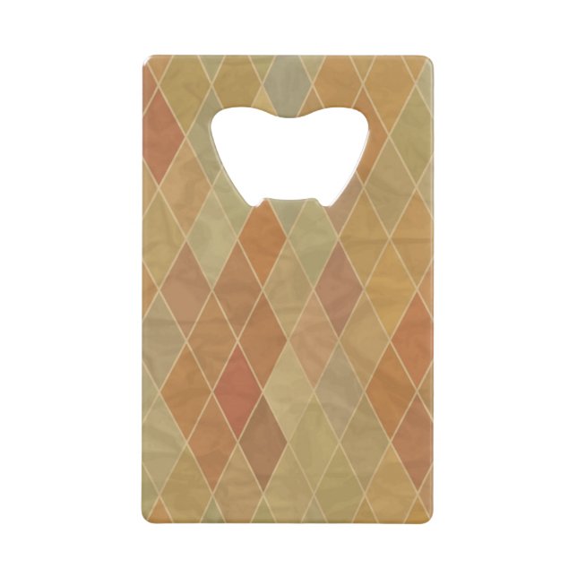 Retro geometric pattern 2 wallet bottle opener (Front)