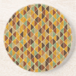 Retro geometric pattern 3 coaster