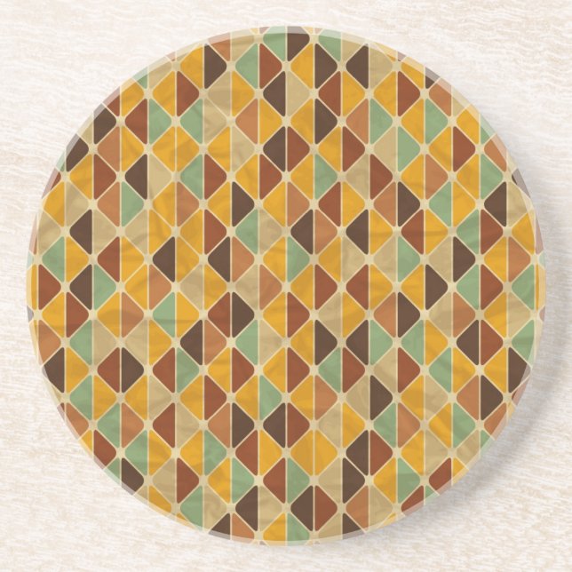 Retro geometric pattern 3 coaster (Front)