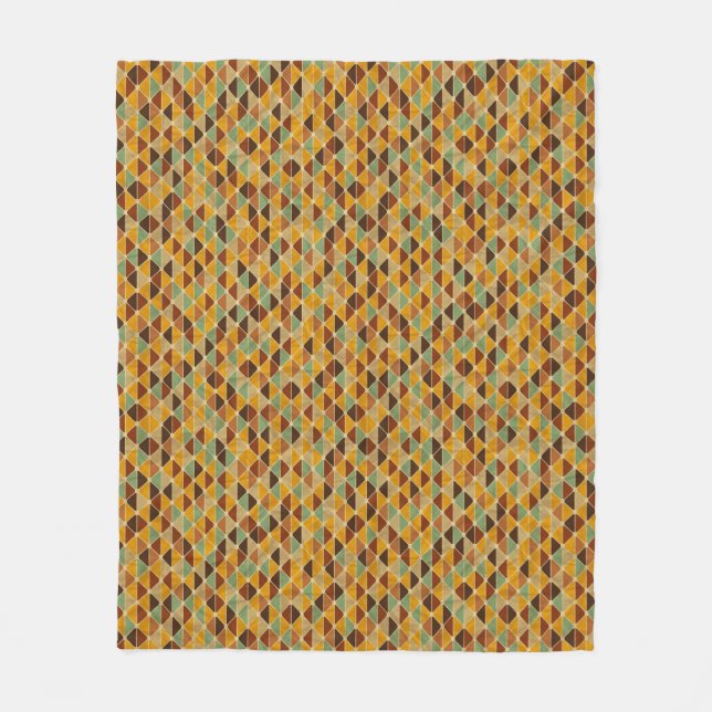 Retro geometric pattern 3 fleece blanket (Front)