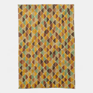 Retro geometric pattern 3 kitchen towel