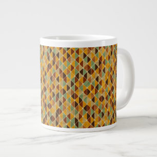 Retro geometric pattern 3 large coffee mug