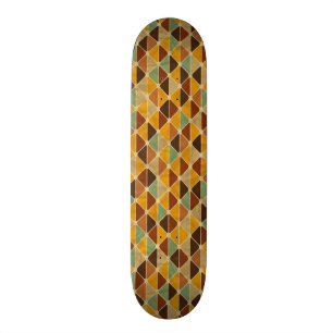 Retro geometric pattern 3 skateboard