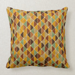 Retro geometric pattern 3 throw pillow