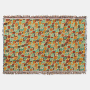 Retro geometric pattern 4 2 throw blanket