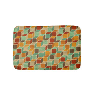 Retro geometric pattern 4 bath mat