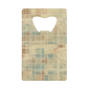 Retro geometric pattern 4 credit card bottle opener