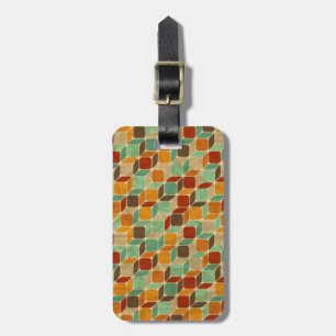 Retro geometric pattern 4 luggage tag