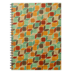 Retro geometric pattern 4 notebook