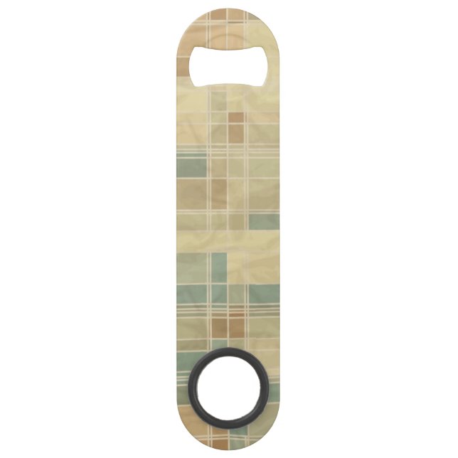 Retro geometric pattern 4 speed bottle opener (Front)