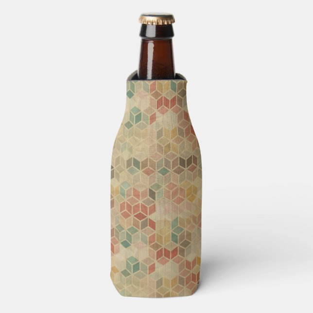 Retro geometric pattern 5 bottle cooler (Bottle Front)