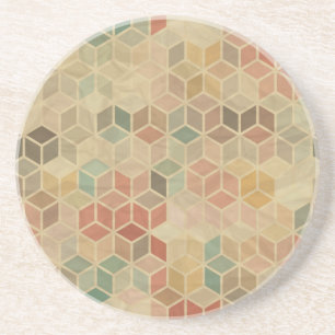 Retro geometric pattern 5 coaster