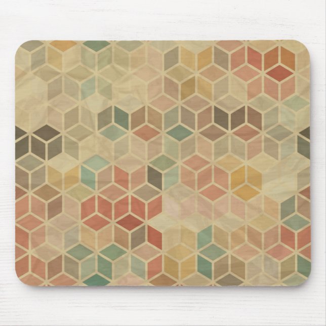 Retro geometric pattern 5 mouse pad (Front)