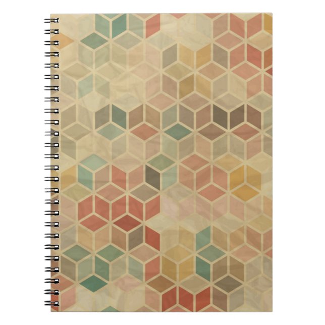 Retro geometric pattern 5 notebook (Front)