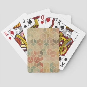 Retro geometric pattern 5 playing cards