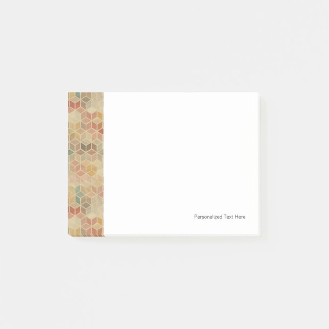 Retro geometric pattern 5 post-it notes (Front)