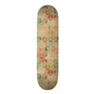 Retro geometric pattern 5 skateboard