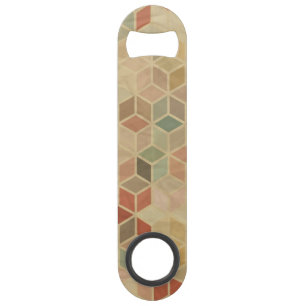 Retro geometric pattern 5 speed bottle opener