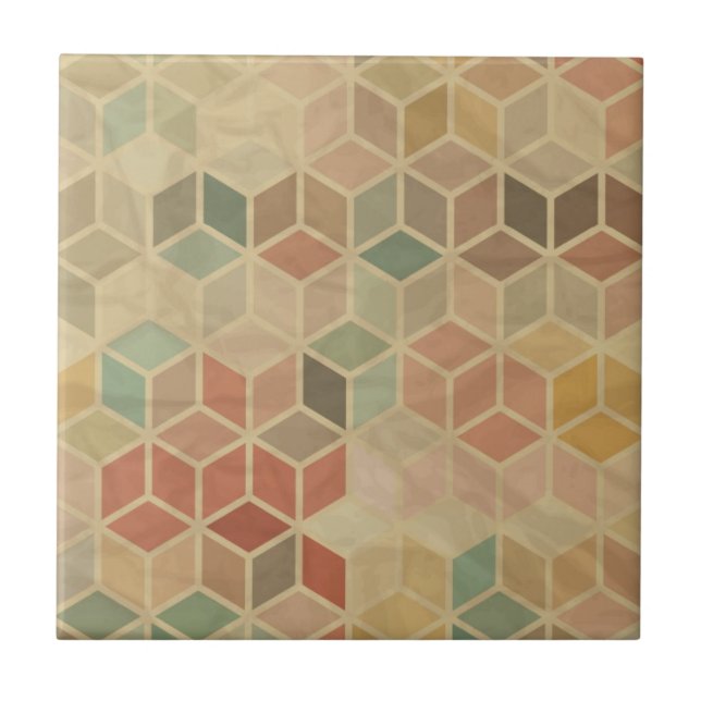 Retro geometric pattern 5 tile (Front)