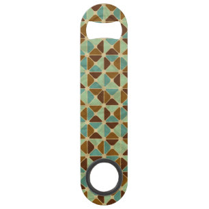 Retro geometric pattern bar key