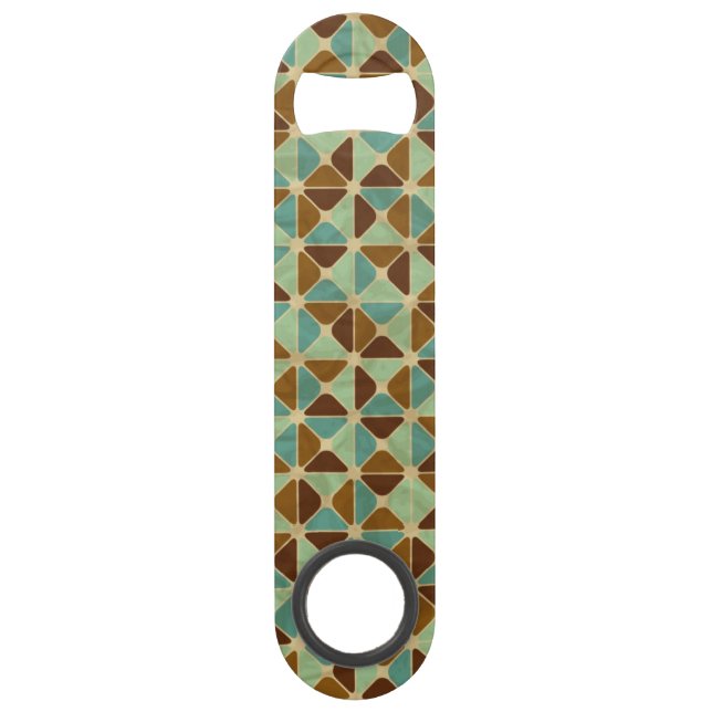 Retro geometric pattern bar key (Front)