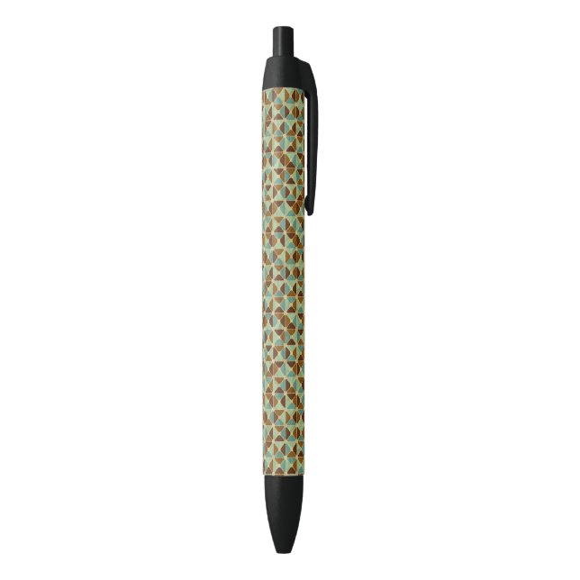 Retro geometric pattern black ink pen (Bottom (Vertical))