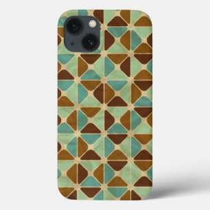 Retro geometric pattern iPhone 13 case