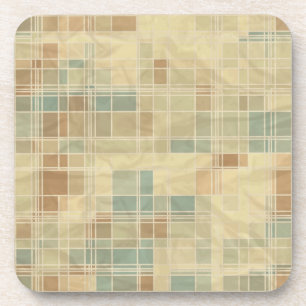 Retro geometric pattern coaster