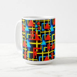 Retro Geometric Pattern Coffee Mug