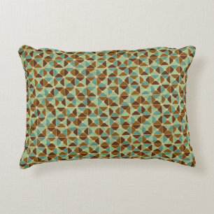 Retro geometric pattern decorative pillow