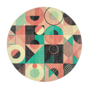 Retro Geometric Pattern Design Cutting Board
