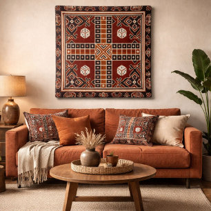  Retro geometric pattern fashion background  Throw Pillow