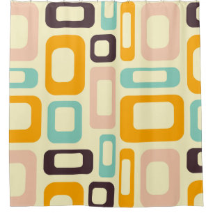 Retro geometric pattern in light beige background