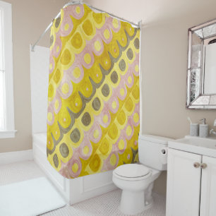 Retro Geometric Pattern in Yellow and Pink