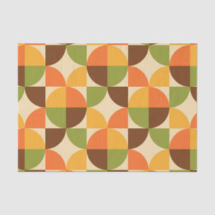 Retro Geometric Pattern Mid Mod Autumn Tissue Paper