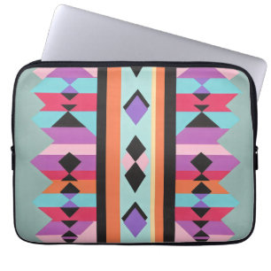 Retro Geometric Pattern mix Laptop Sleeve