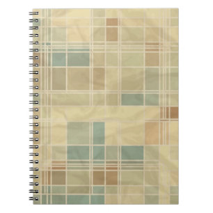 Retro geometric pattern notebook