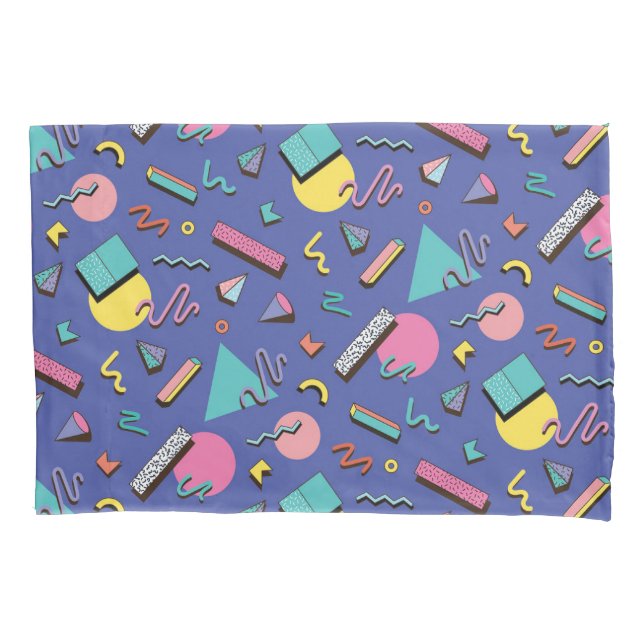 Retro Geometric Pattern Pillowcase (Front-Left)