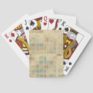 Retro geometric pattern playing cards