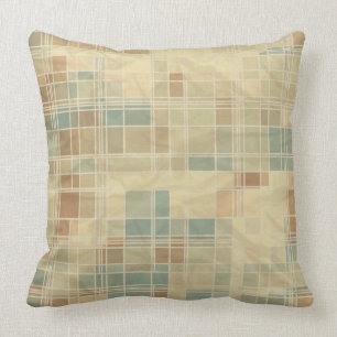 Retro geometric pattern throw pillow