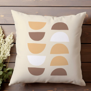 Retro geometric pattern throw pillow