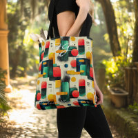 Retro Geometric Pattern with Bright Colours