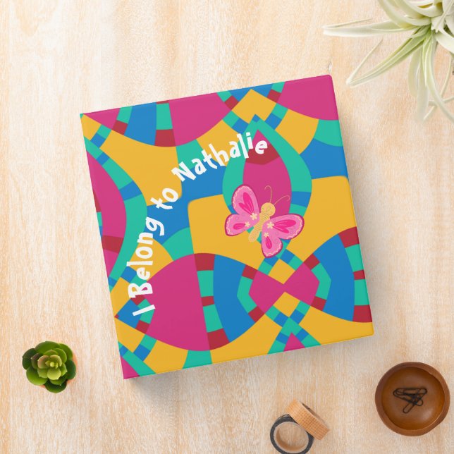 Retro Geometric Pattern with Butterfly  Binder (In Situ)