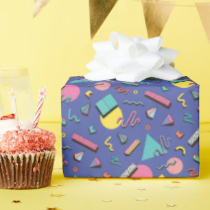 Retro Geometric Pattern Wrapping Paper