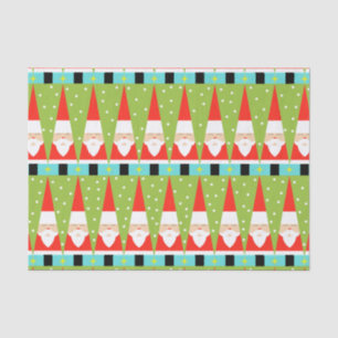 Retro Geometric Santa Tissue Paper